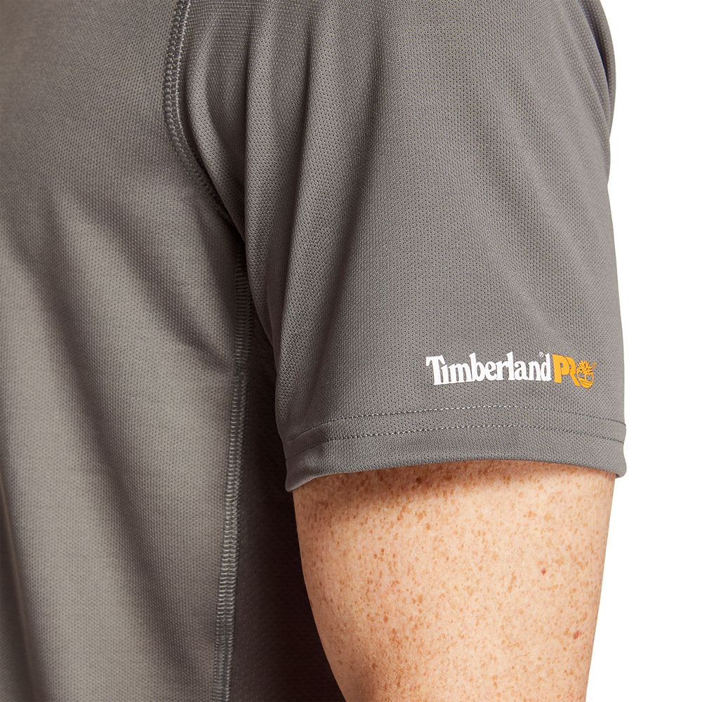 Timberland Mens T-Shirts PRO® Wicking Good Short-Sleeve - Grey - India HB6408593